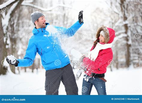 snowballing couple|1,448 Couple Snowball Fight Stock Photos & High.